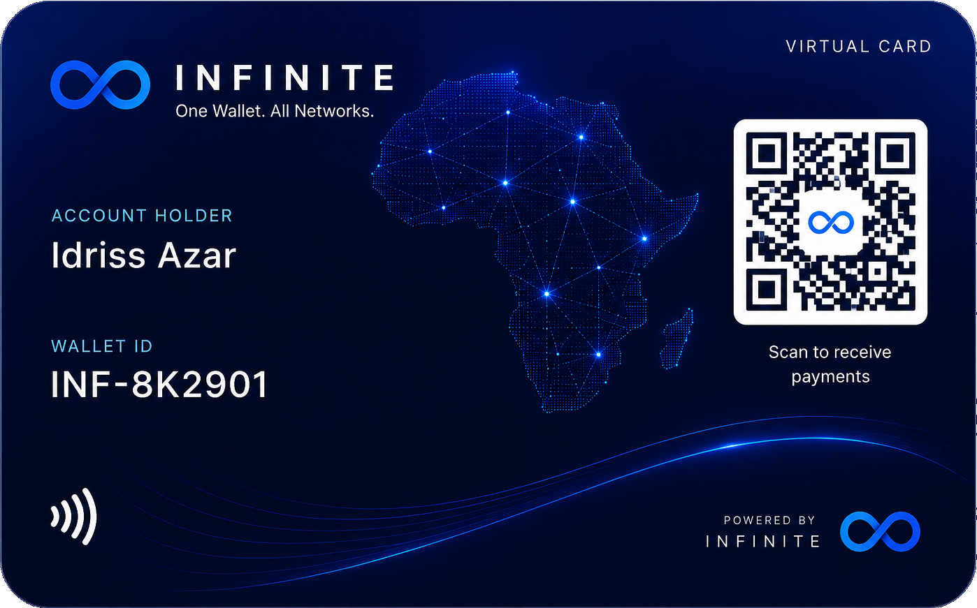 Carte virtuelle INFINITE — recto