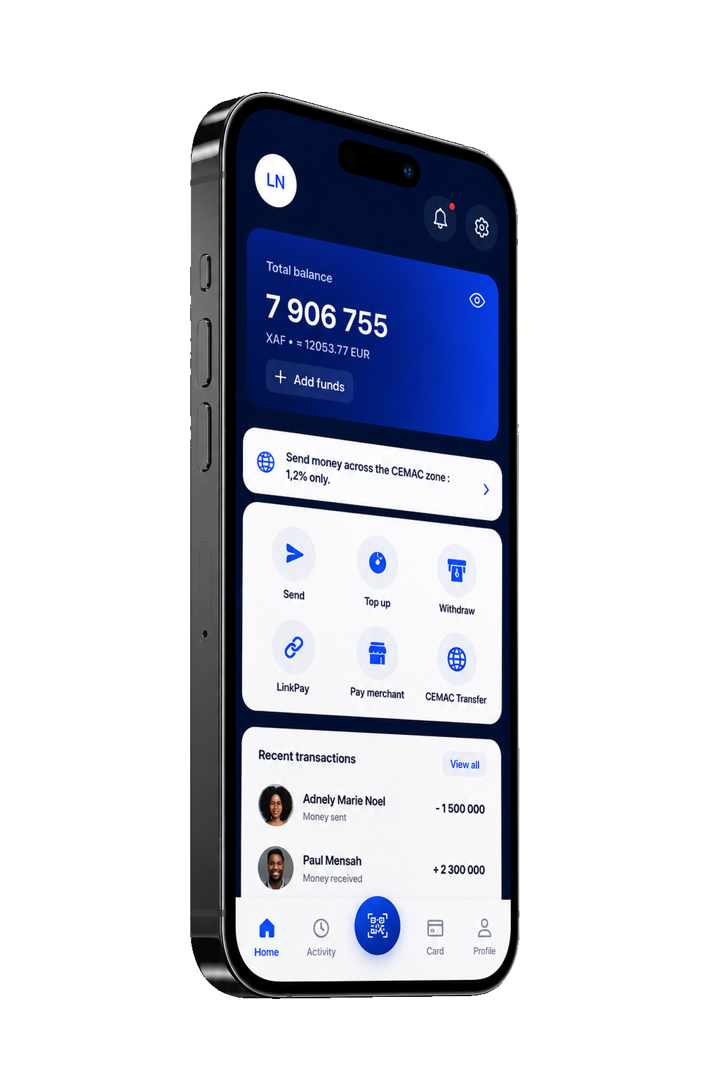 Application INFINITE sur mobile